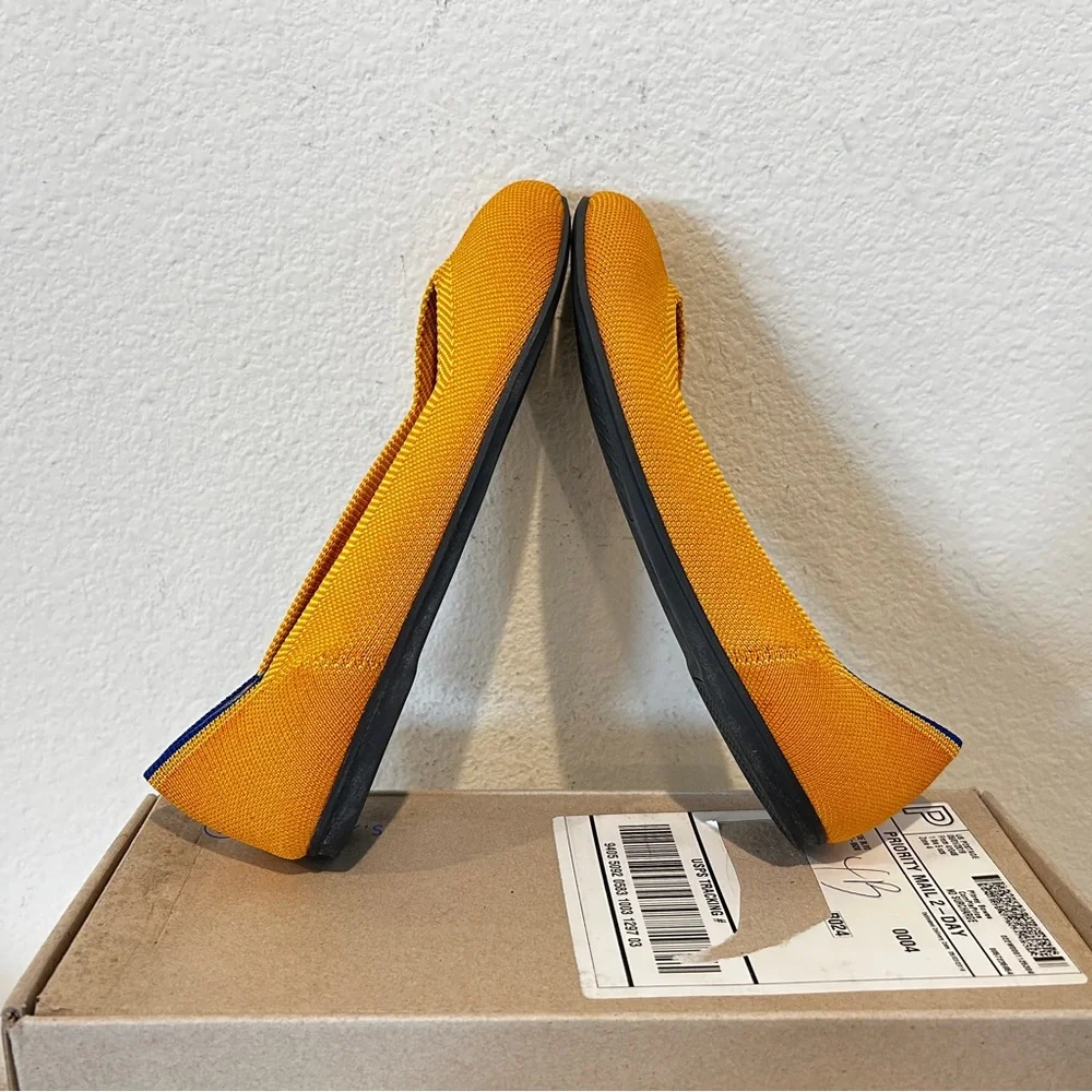Rothy's The Flat Slip On Flats Round Toe Lemondrop, Size 8, New in Box